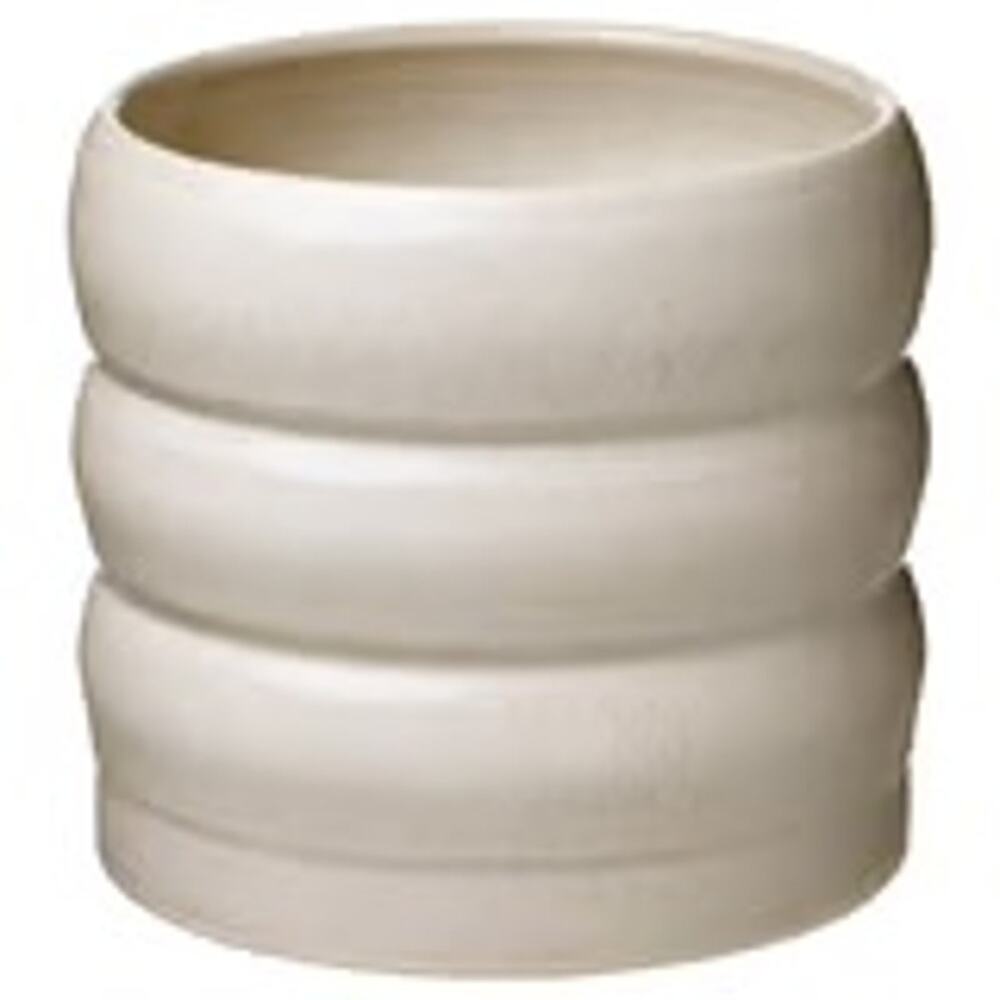 IKEA HASSELBUKETT 7.5" Beige Plant Pot Unique Reactive Glaze Indoor/Outdoor